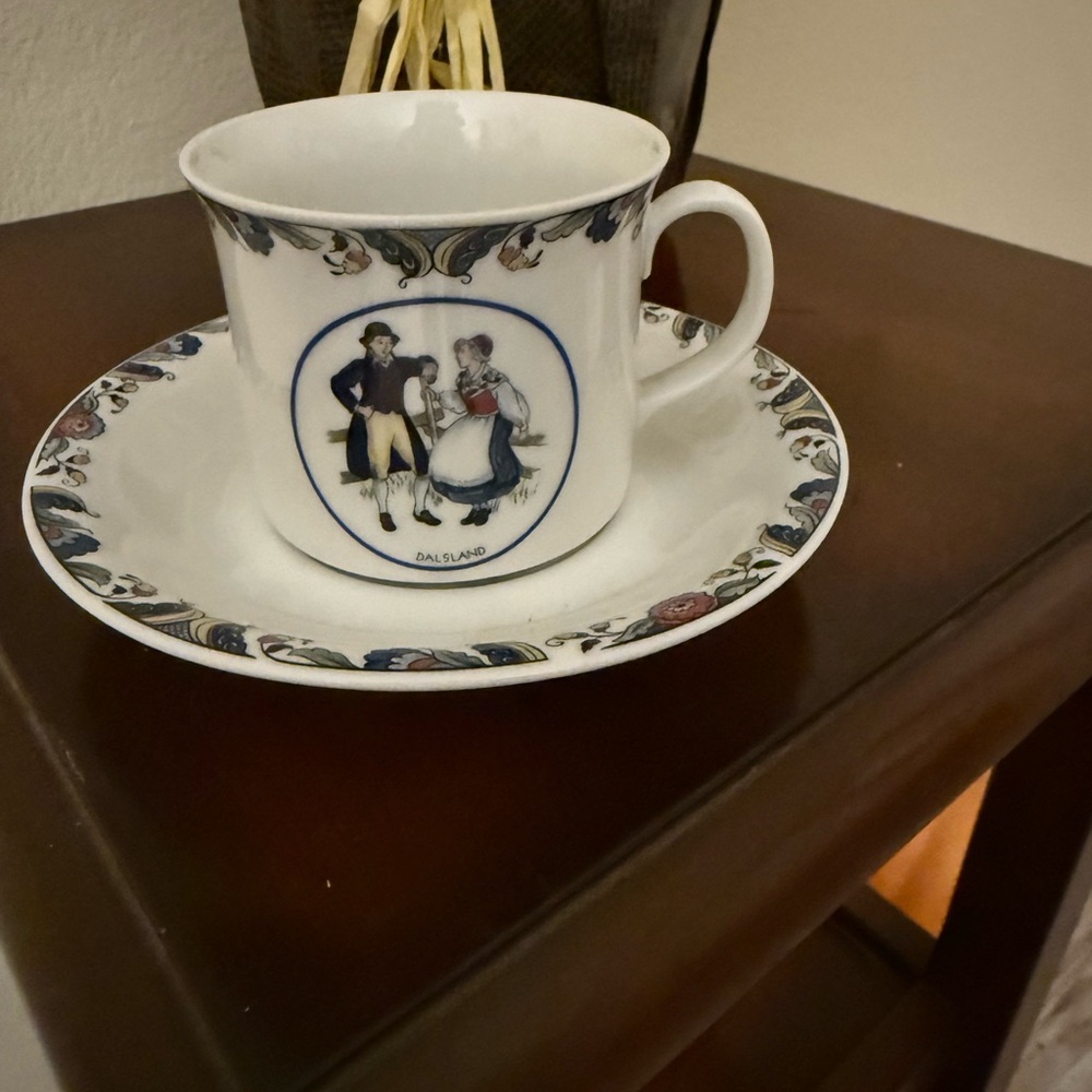 Rorstrand Svenska Teacup and Saucer Set-Like New Comdition